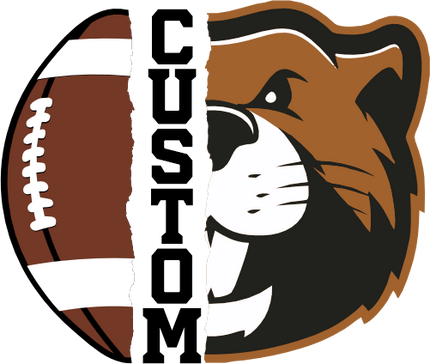 (145-1i-73) Beaver Split Mascot Football