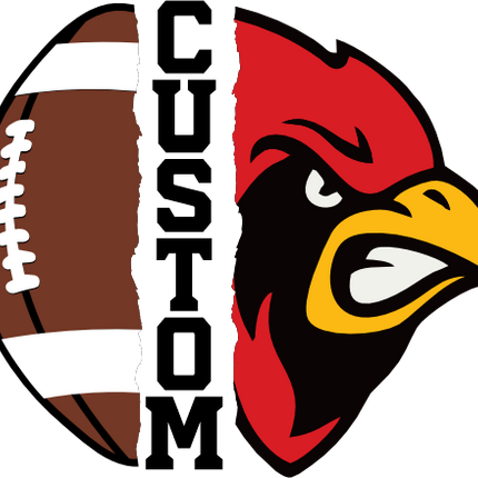 (145-1i-75) Cardinal Split Mascot Football