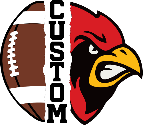 (145-1i-75) Cardinal Split Mascot Football