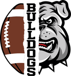 (s145-4F) Split Football Team Name Custom Text 58 Mascot Styles