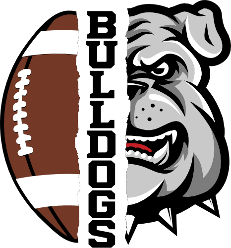 (s145-4F) Split Football Team Name Custom Text 58 Mascot Styles