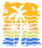 (117-05) Retro Sunset Palm Trees