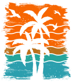 (117-05) Retro Sunset Palm Trees