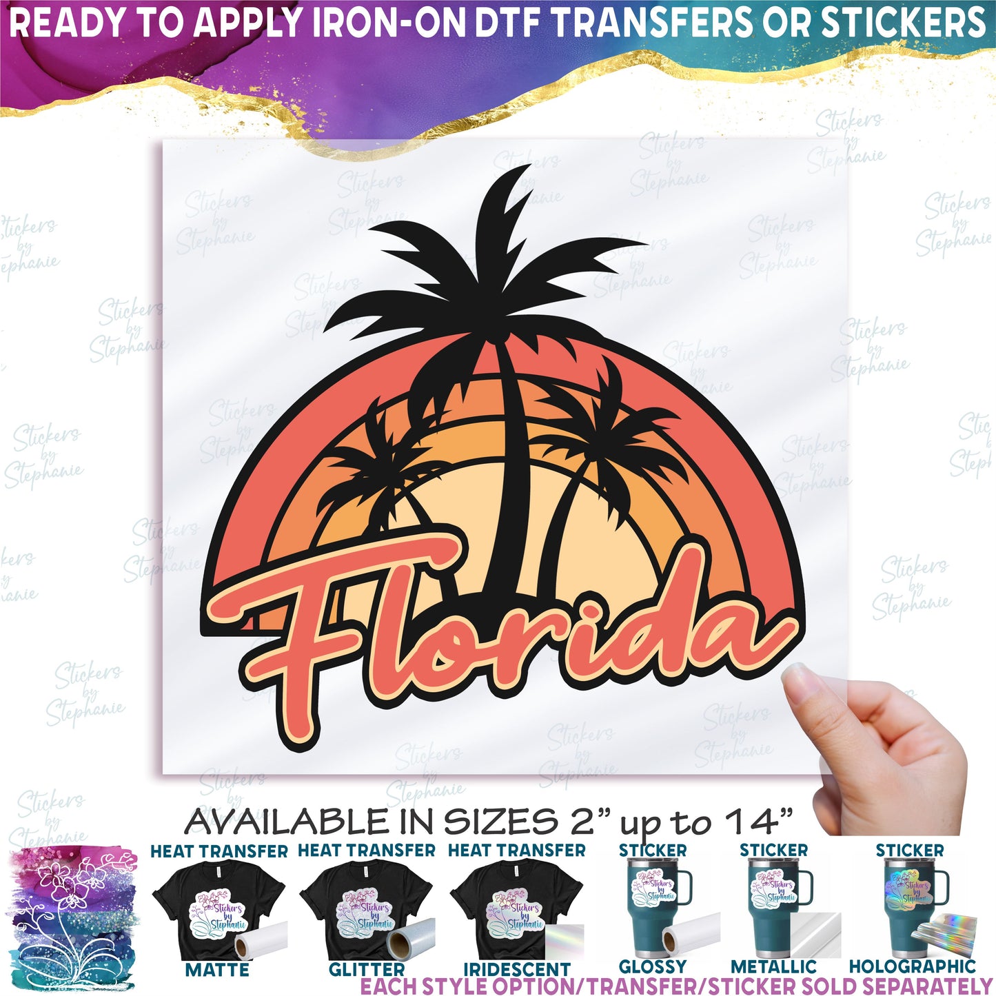 (s117-5C) Florida Retro Sunset