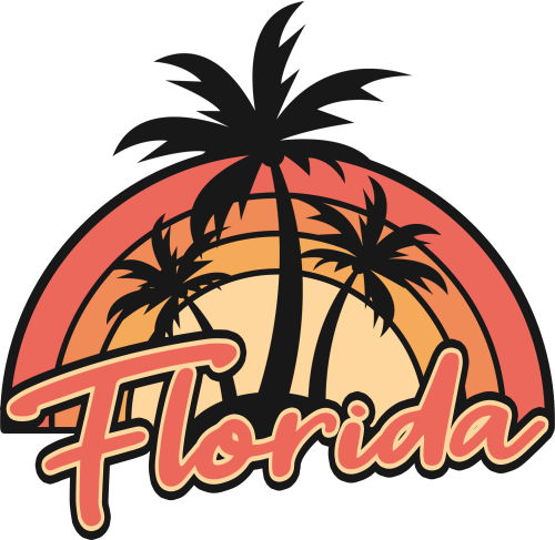 (s117-5C) Florida Retro Sunset