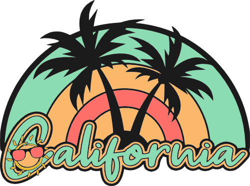 (s117-5D) California Retro Sunset