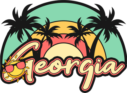 (117-05-A) Georgia Retro Sunset