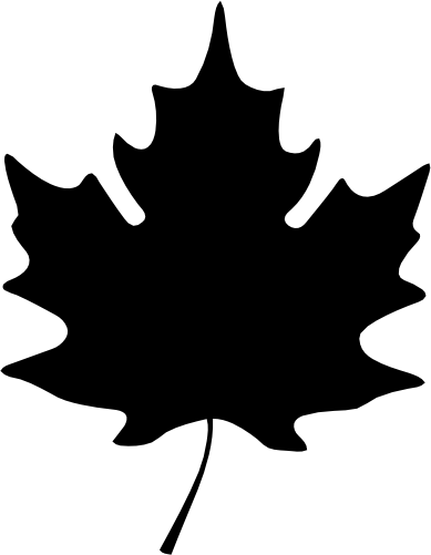 (118-B) Maple Leaf Silhouette