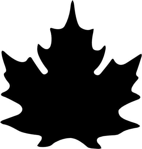 (118-D) Maple Leaf Silhouette