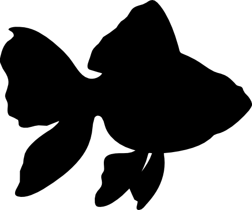 (s119-I) Goldfish Silhouette