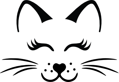 (s012-2-A) Cute Girl Cat Kitty Face