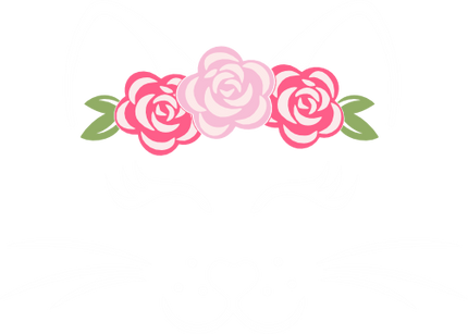 (s012-2-B) Cute Girl Cat Kitty Face with Flowers