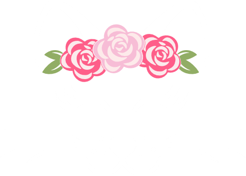 (s012-2-B) Cute Girl Cat Kitty Face with Flowers
