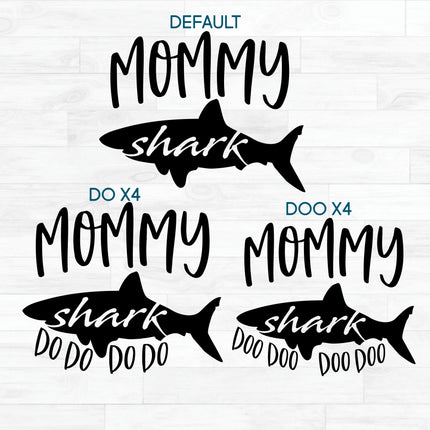 (s120-2C) Shark Family Custom Text