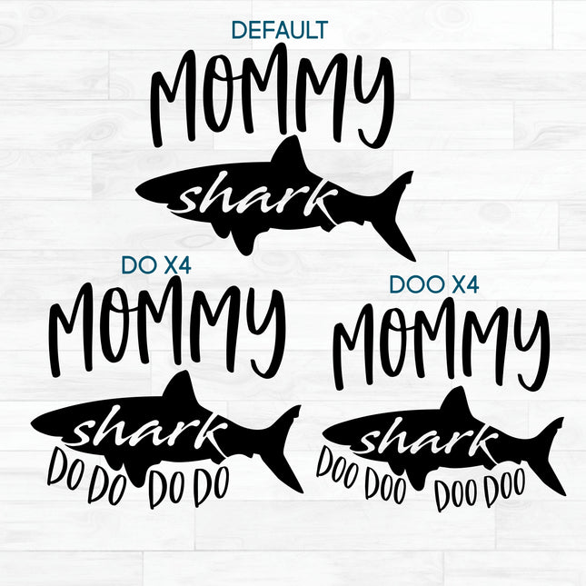 (s120-2C) Shark Family Custom Text
