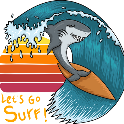 (s120) Let's Go Surf Shark