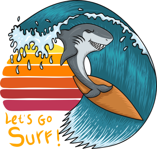 (s120) Let's Go Surf Shark