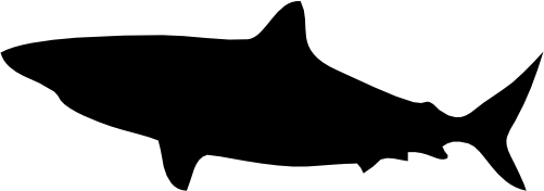 (s120-1-J) Shark Silhouette