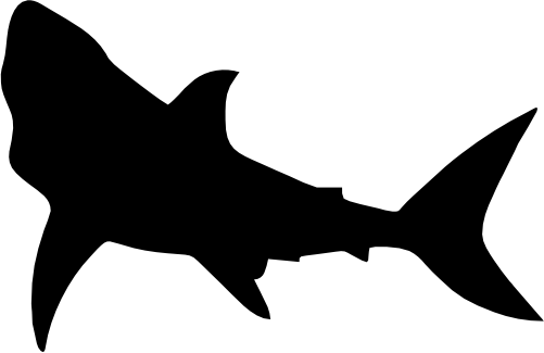 (s120-1-P) Shark Silhouette