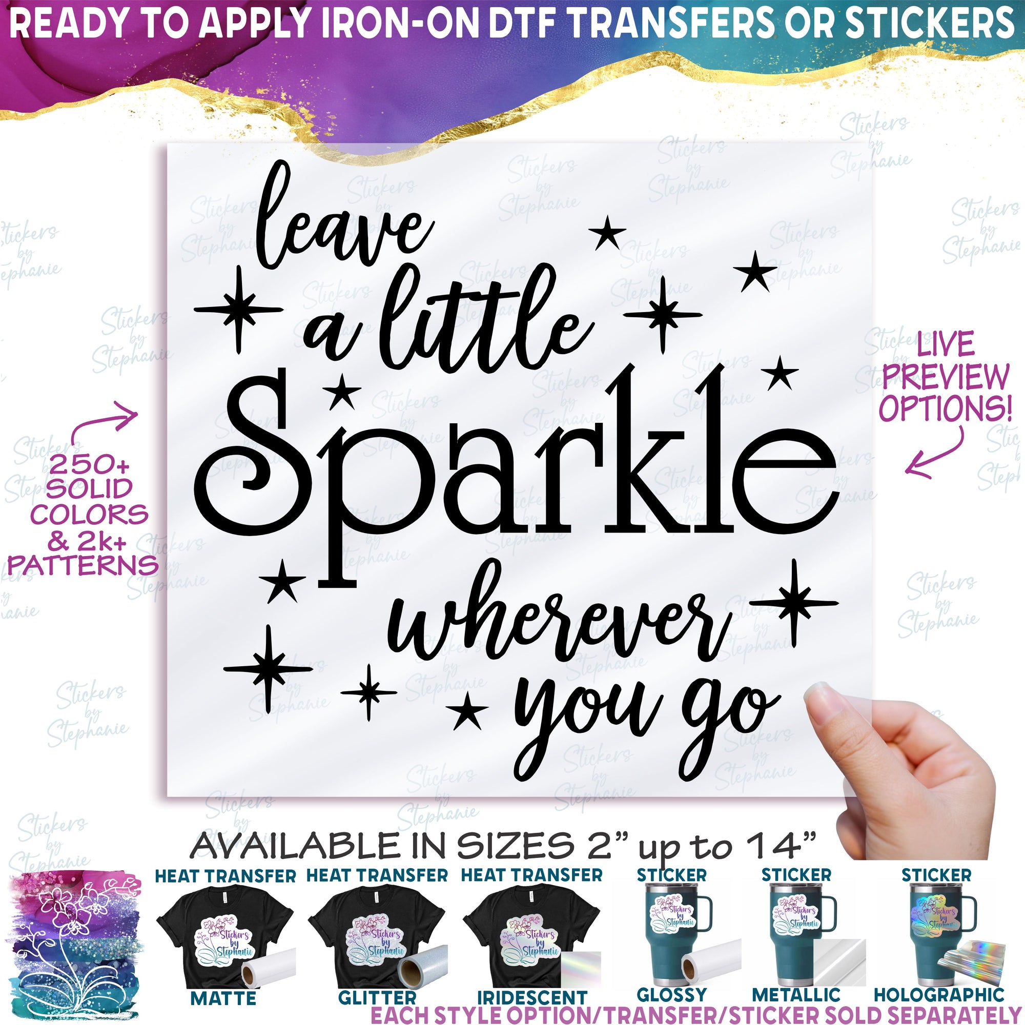 (s121-E) Leave a Little Sparkle Wherever You Go