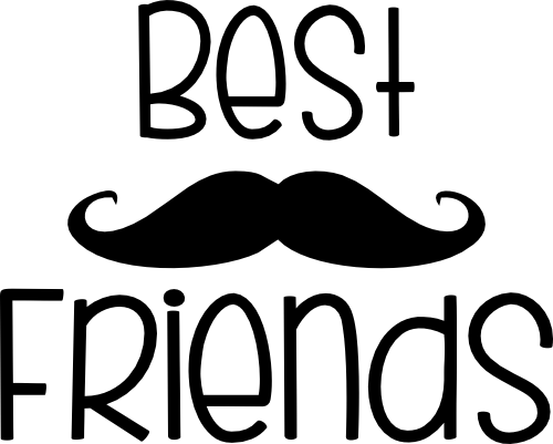 (122-E) Mustache Custom Text