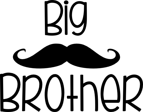(122-E) Mustache Custom Text