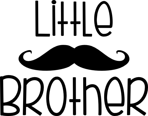 (122-E) Mustache Custom Text