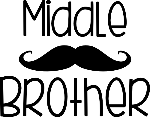 (122-E) Mustache Custom Text