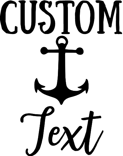 (s122-G) Anchor Family Custom Text