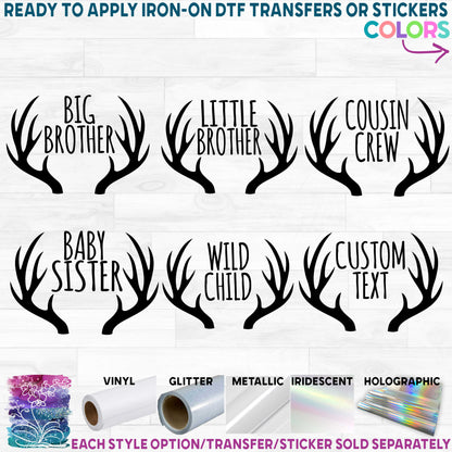 (s122-K1) Deer Antlers Custom Text