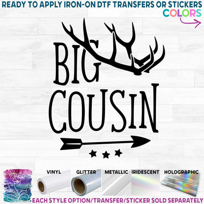 (s126-K-C) Big, Bigger, Biggest, Middle, Little, Littlest, Baby Cousin Deer Antlers