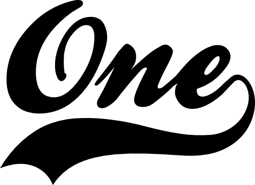 (122-T1) One Baseball Tail Iron-On Transfer