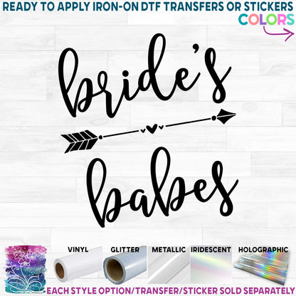 (s122-V) Bridal Wedding Party Arrow Custom Text