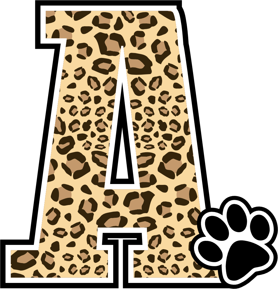 (s123-10) Ladycats Paw Print Letter Custom Text Name