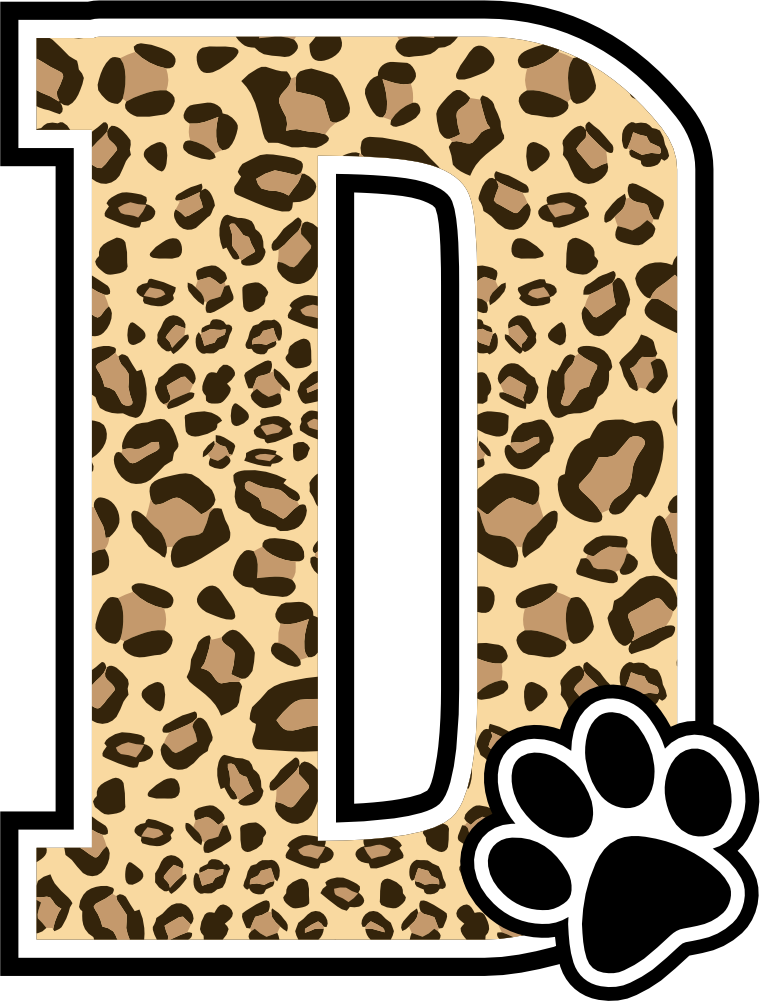 (s123-10) Ladycats Paw Print Letter Custom Text Name