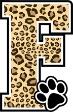 (s123-10) Ladycats Paw Print Letter Custom Text Name