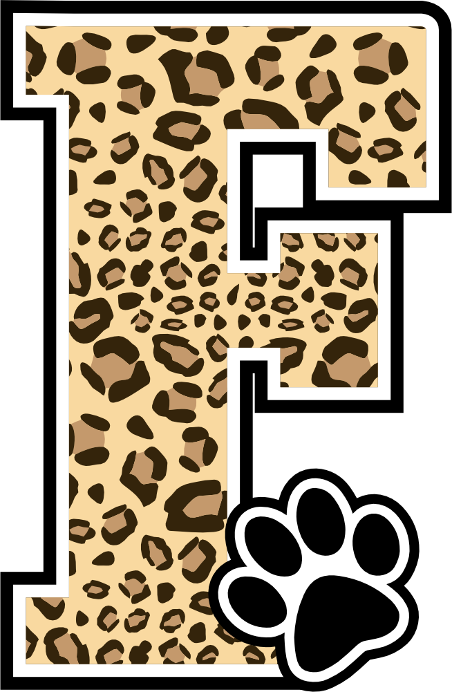 (s123-10) Ladycats Paw Print Letter Custom Text Name