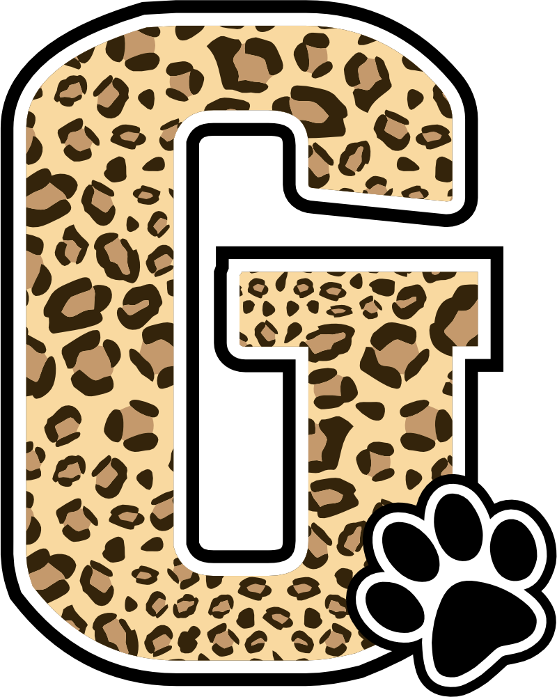 (s123-10) Ladycats Paw Print Letter Custom Text Name