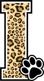 (s123-10) Ladycats Paw Print Letter Custom Text Name