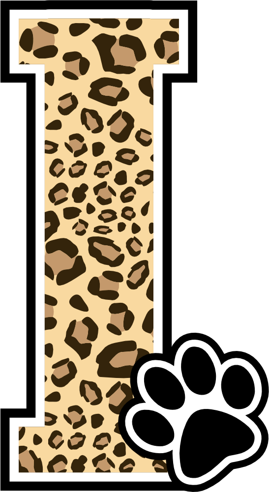 (s123-10) Ladycats Paw Print Letter Custom Text Name