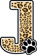 (s123-10) Ladycats Paw Print Letter Custom Text Name