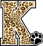 (s123-10) Ladycats Paw Print Letter Custom Text Name