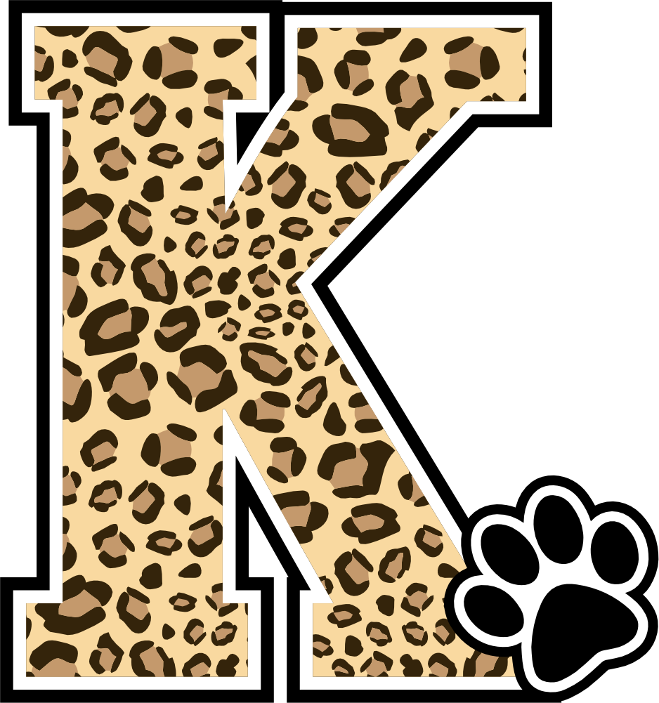(s123-10) Ladycats Paw Print Letter Custom Text Name
