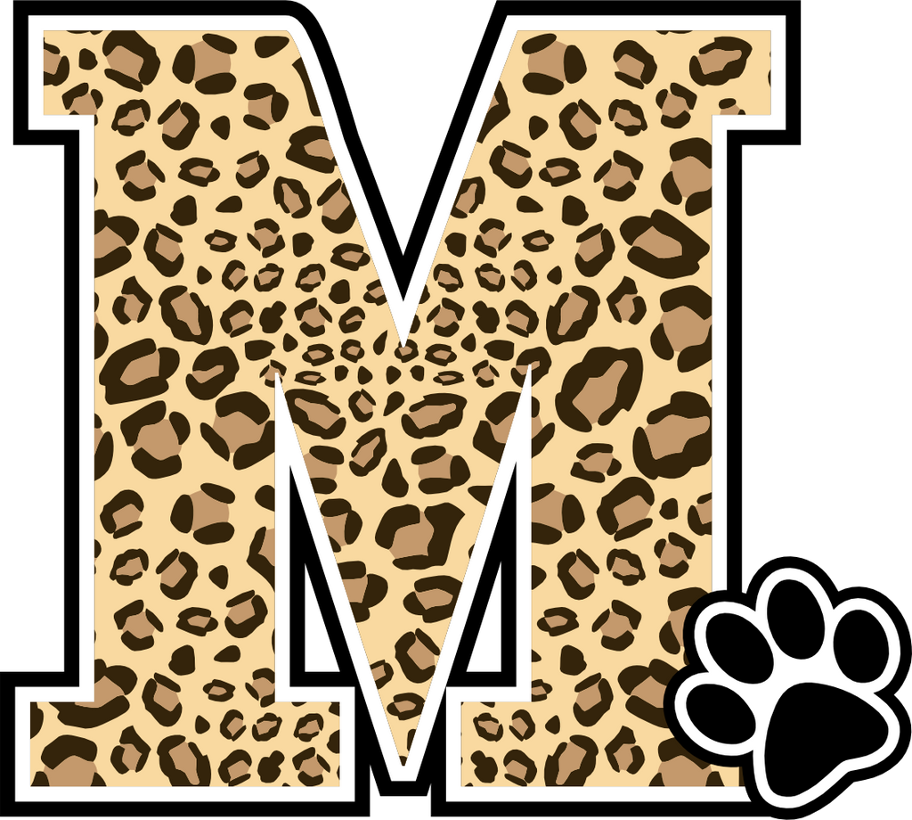 (s123-10) Ladycats Paw Print Letter Custom Text Name