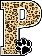 (s123-10) Ladycats Paw Print Letter Custom Text Name