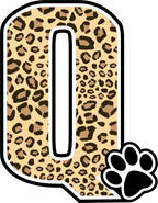 (s123-10) Ladycats Paw Print Letter Custom Text Name