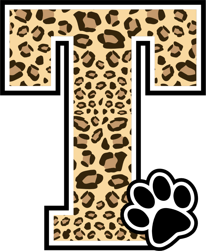 (s123-10) Ladycats Paw Print Letter Custom Text Name