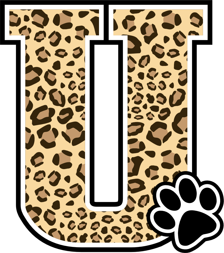 (s123-10) Ladycats Paw Print Letter Custom Text Name