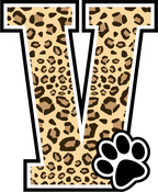 (s123-10) Ladycats Paw Print Letter Custom Text Name
