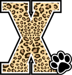 (s123-10) Ladycats Paw Print Letter Custom Text Name